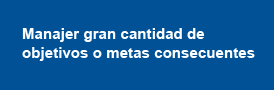 boton azul Manajer gran cantidad de objetivos o metas consecuentes